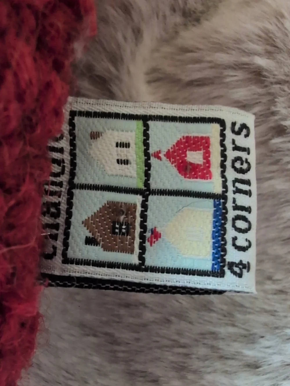 Festive Red 'Christmas' Accent Pillow with Cream Lettering